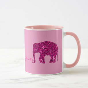 Mug Éclairage rose étincelant sur rose