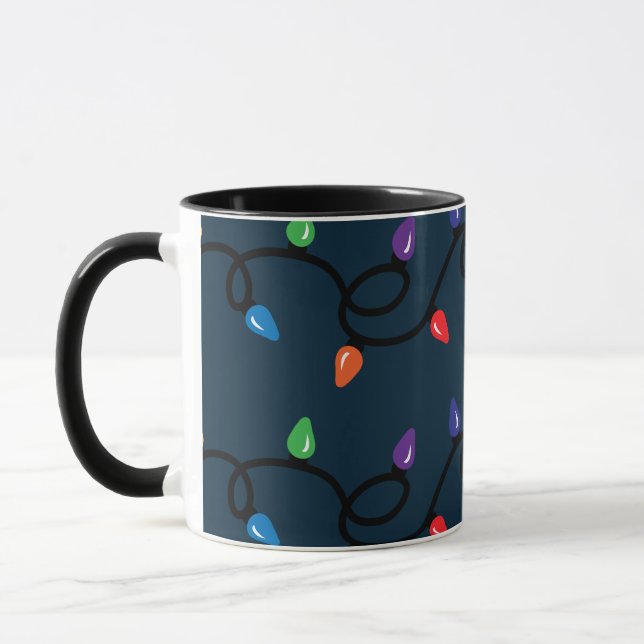 Mug Éclairages à cordes de Noël (Gauche)