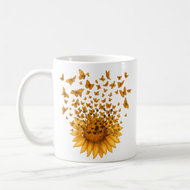 Mug Éclairer votre journée avec le tournesol (Gauche)