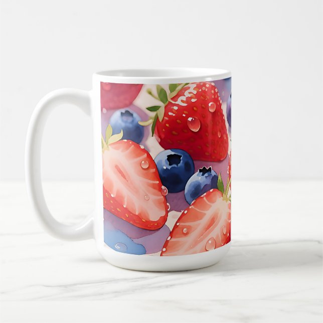 Mug Éclat de fraise et de myrtille frais (Gauche)