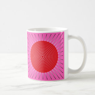 Mug Éclat de soleil géométrique moderne - Fuchsia et R