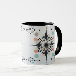 Mug Éclatement Stellaire Atomique Rétro Milieu du Sièc