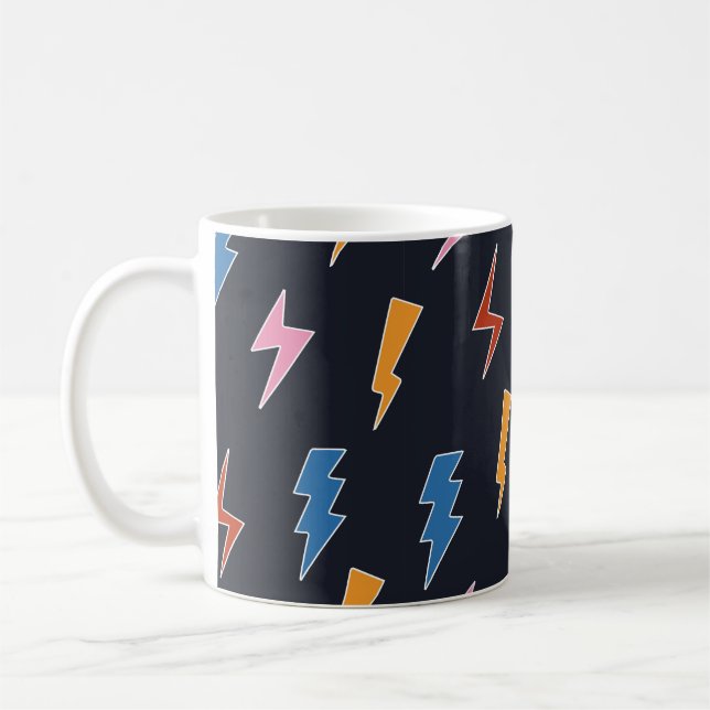 Mug Éclats de tonnerre sans coutures motif, éclair des (Gauche)