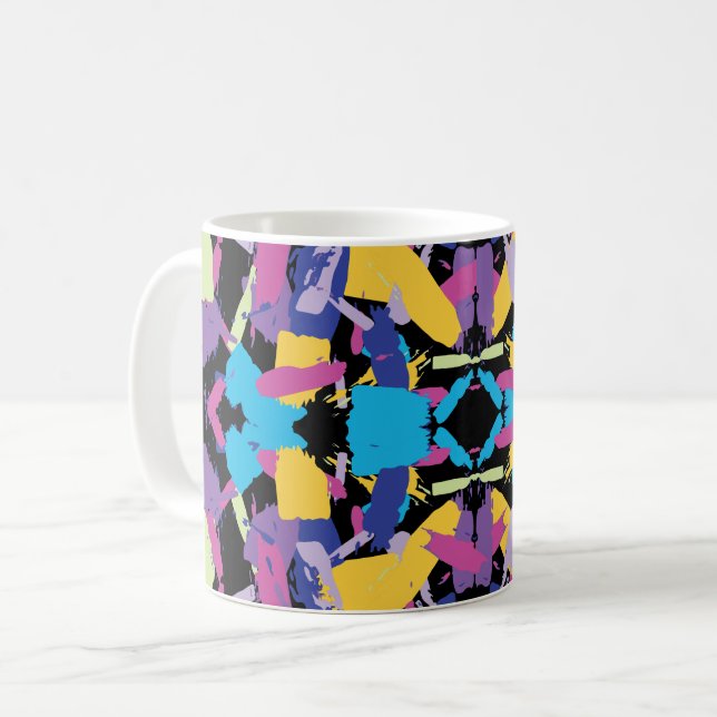 Mug Éclats Vibrants : Éclaboussures de Couleurs Aléato (Devant gauche)