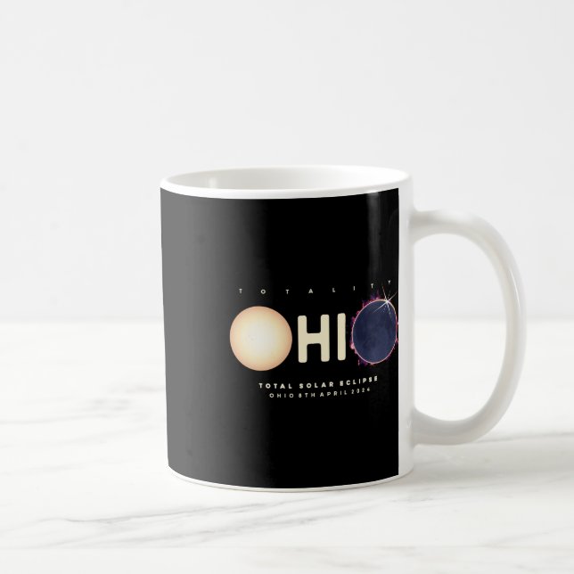 Mug Eclipse 2024 Ohio Total Eclipse Astronomie Graphiq (Droite)