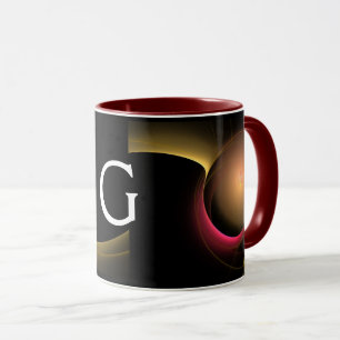 Mug ECLIPSE MONOGRAM Rose Jaune Fractées noires