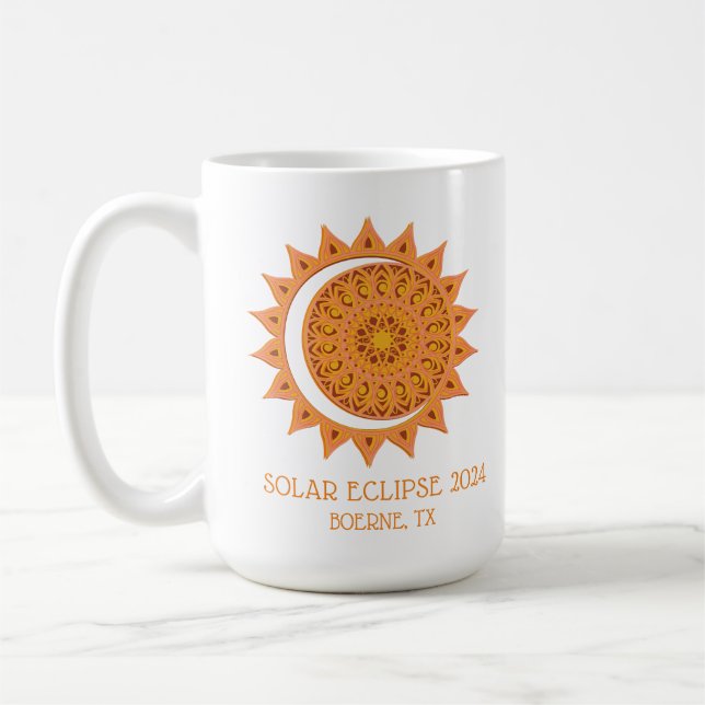 Mug Éclipse personnalisée 2024 (Gauche)