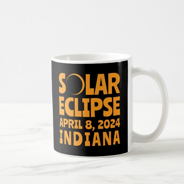 Mug Éclipse solaire 2024 Indiana (Droite)