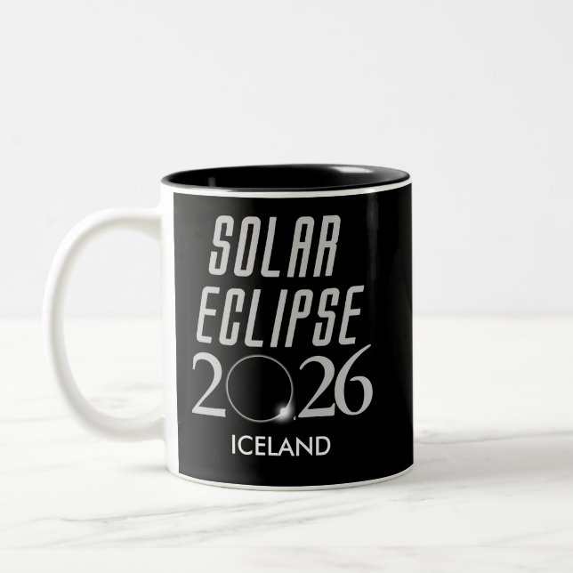 Mug Éclipse Solaire 2026 Personnalisable (Gauche)