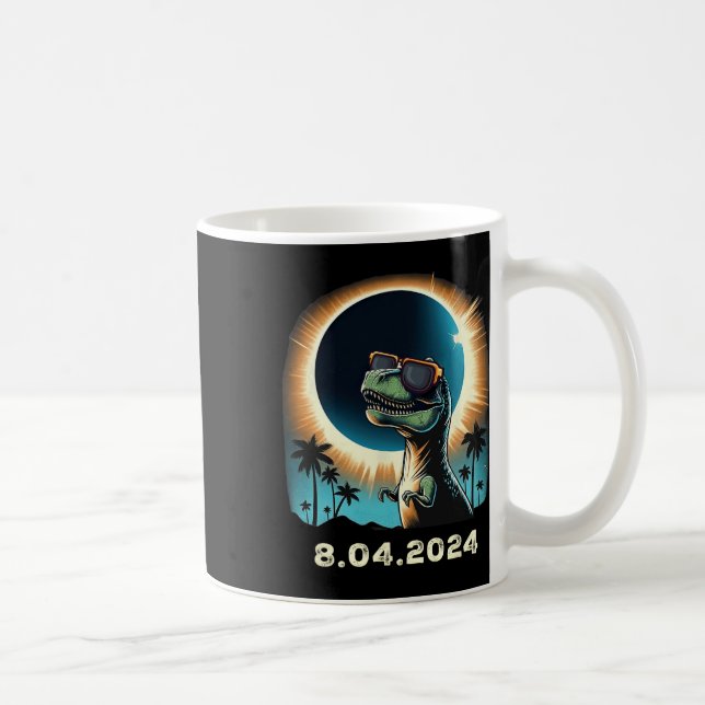 Mug Éclipse Solaire Dino Avec Éclipse Solaire Gles (Droite)