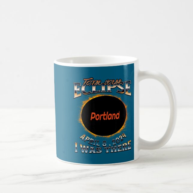 Mug Éclipse solaire drôle Portland Indiana là (Droite)