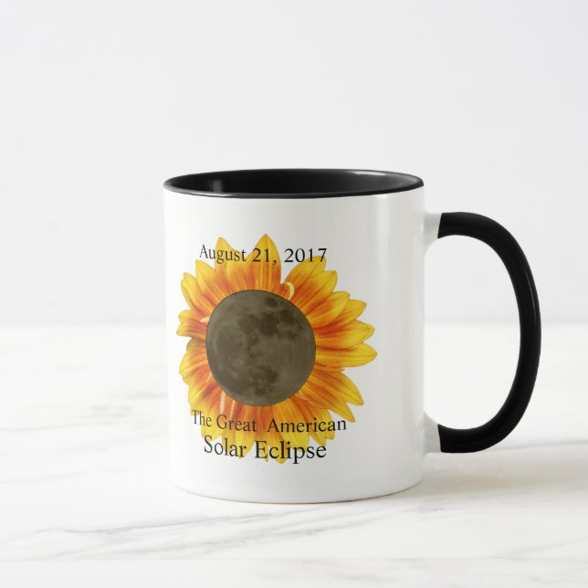Mug Éclipse solaire et tournesol 2017 (Droite)