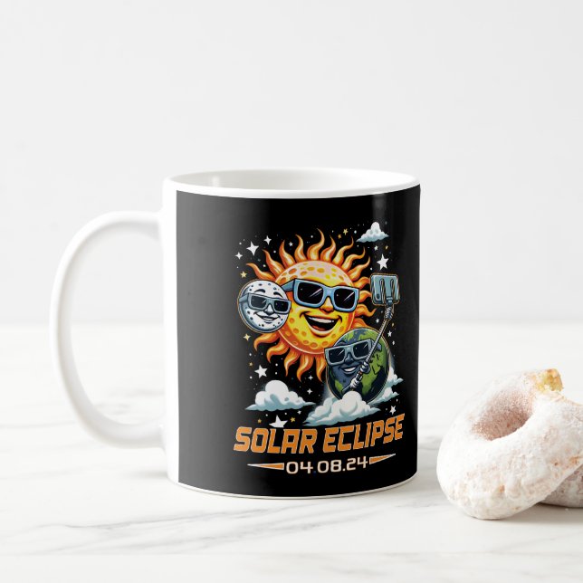Mug Éclipse solaire totale Avril 2024 (Avec donut)