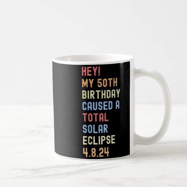 Mug Éclipse solaire totale pour 50e anniversaire drôle (Droite)