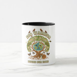 Mug Éco Guerrier Rétro Nature Arbre et Jour de la Terr