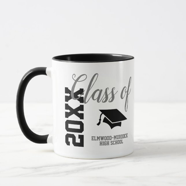 Mug École de cadeaux de classe supérieure personnalisé (Gauche)