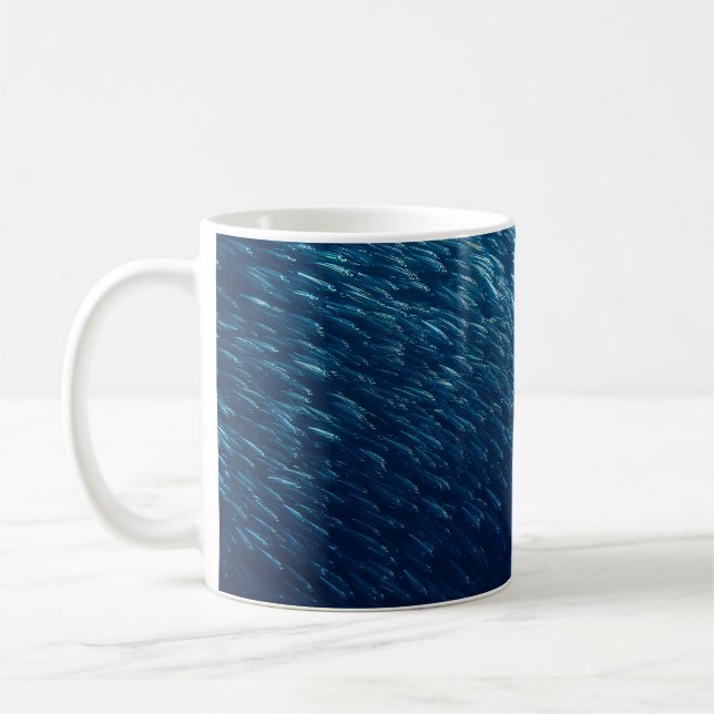 Mug École de poisson sous-marin Abstrait (Gauche)