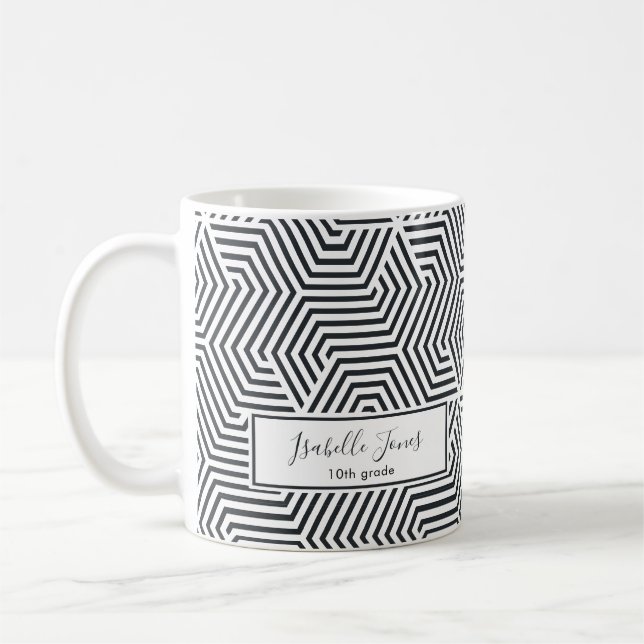 Mug école de script géométrique stylisée (Gauche)