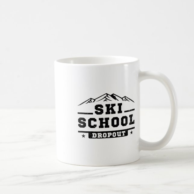 Mug École de ski drôle élève démissionnaire skieur bla (Droite)