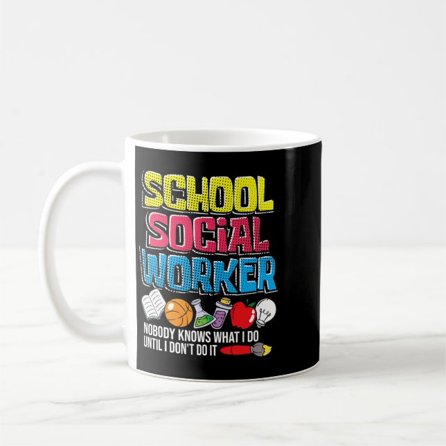 Mug École de travail enseignant Travailleur social Ens (Gauche)