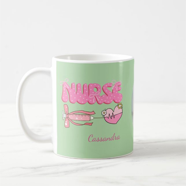 Mug École d'étudiante en soins infirmiers Future infir (Gauche)