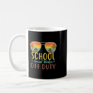 Mug École Social Travailleur hors service Lunettes de