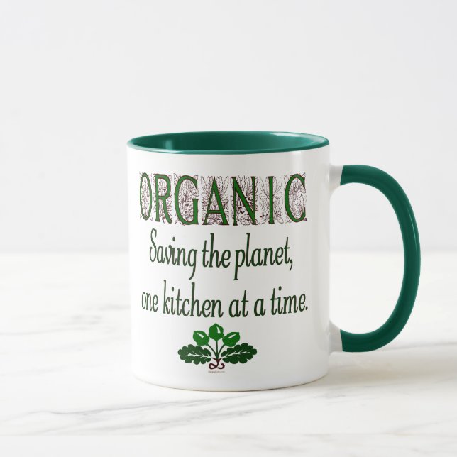 Mug Économie biologique Saving Planet Cuisine Saying M (Droite)