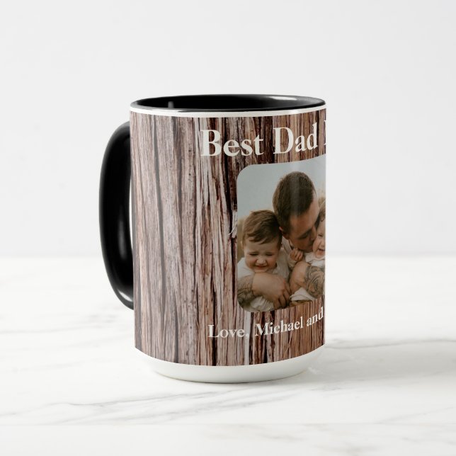 Mug Écorce de cèdre rustique, arbre naturel extérieur  (Devant gauche)