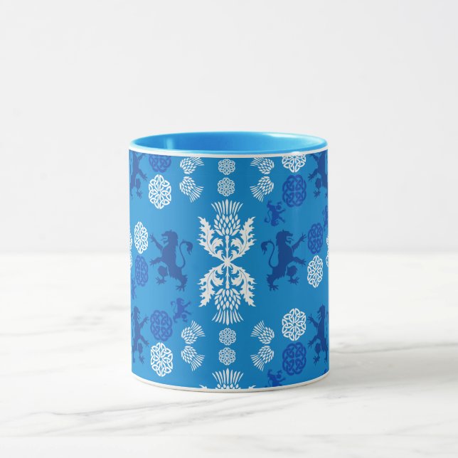 Mug Écossais bleu et blanc  (Centre)