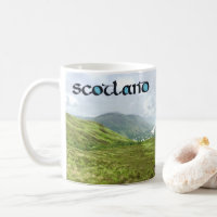 Écosse Calligraphie avec Highlands Mountain Photo