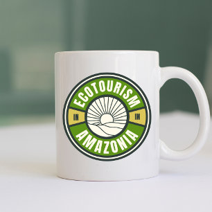 Mug Écotourisme en Amazonie Forêt tropicale Logo de vo