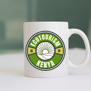Mug Ecotourisme Kenya Afrique Vert Voyage Lent Logo