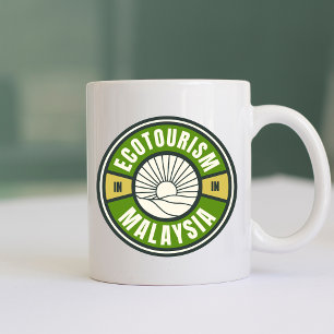Mug Écotourisme Malaisie Asie Vert Voyage Lent Logo