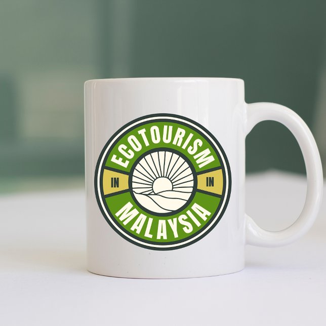 Mug Écotourisme Malaisie Asie Vert Voyage Lent Logo (Créateur téléchargé)