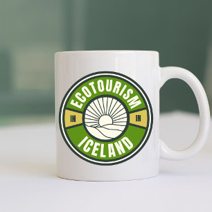 Mug Ecotourisme Nordic Islande Vert Voyage Lent Logo