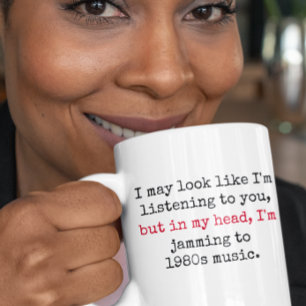 Mug Écouter les citations amusantes de Music Gen X des