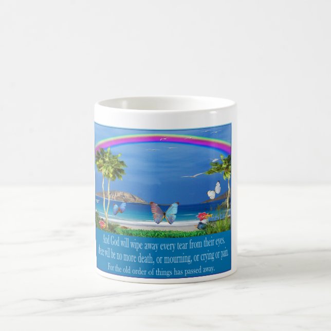 Mug Écriture chrétienne cadeaux Arc-en-ciel (Centre)