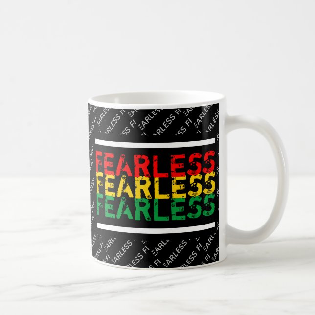 Mug Écriture chrétienne sans peur Psaume 27 Noir (Droite)