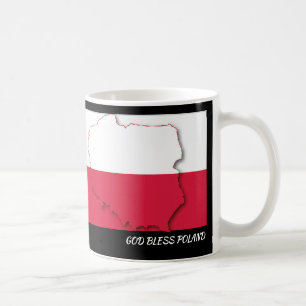 Mug Écriture Customisée POLOGNE Noir