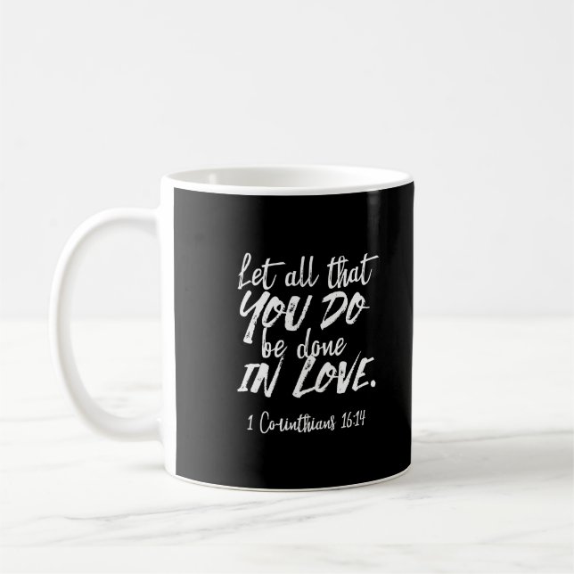 Mug Écriture d'Amour Inspirationnelle - 1 Corinthiens  (Gauche)