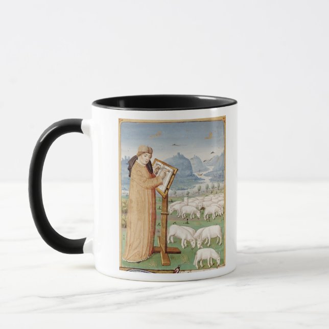 Mug Écriture de Virgil dans un domaine des moutons et (Gauche)