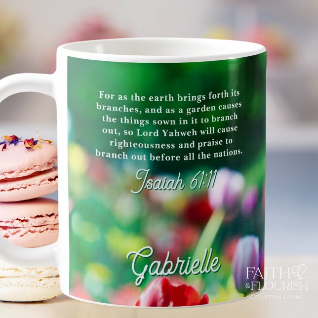 Mug Écriture du jardin de Tulip Personnalisé (Créateur téléchargé)
