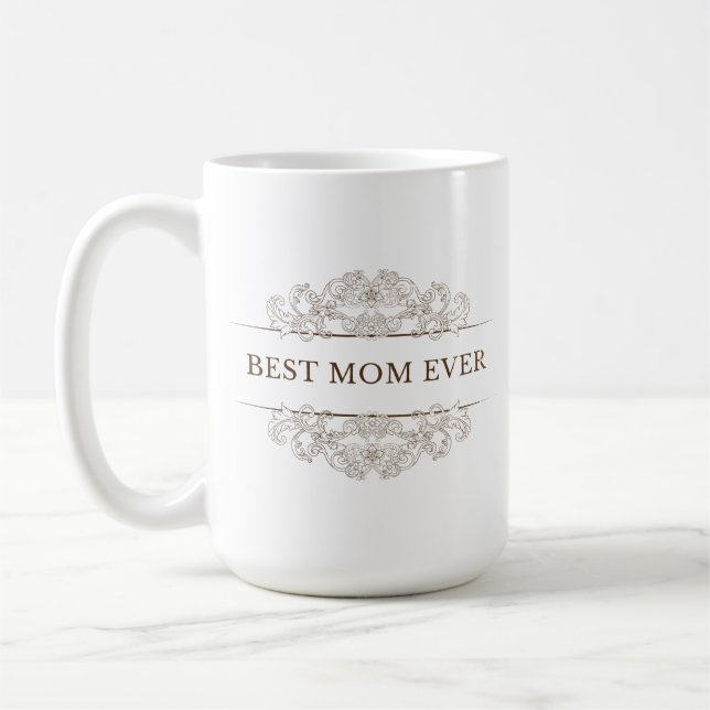 Mug Écriture élégante "Best Mom ever" (Gauche)