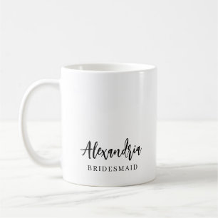 Mug Écriture Élégante Nom Personnalisé de Demoiselle d