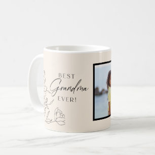 Mug Écriture Florale à Ligne Minimale