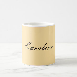 Mug Écriture Manuelle Classique Simple Beige
