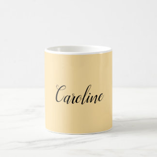 Mug Écriture Manuelle Classique Simple Beige