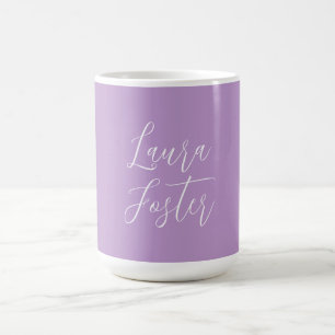 Mug Écriture manuscrite classique Nom élégant Couleur 