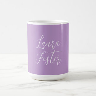 Mug Écriture manuscrite classique Nom élégant Couleur