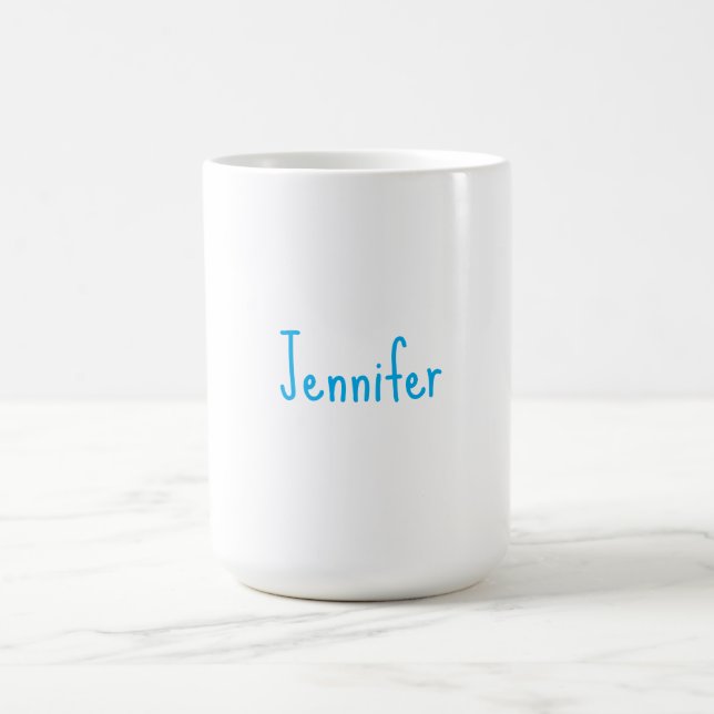 Mug Écriture manuscrite minimaliste professionnelle dé (Centre)